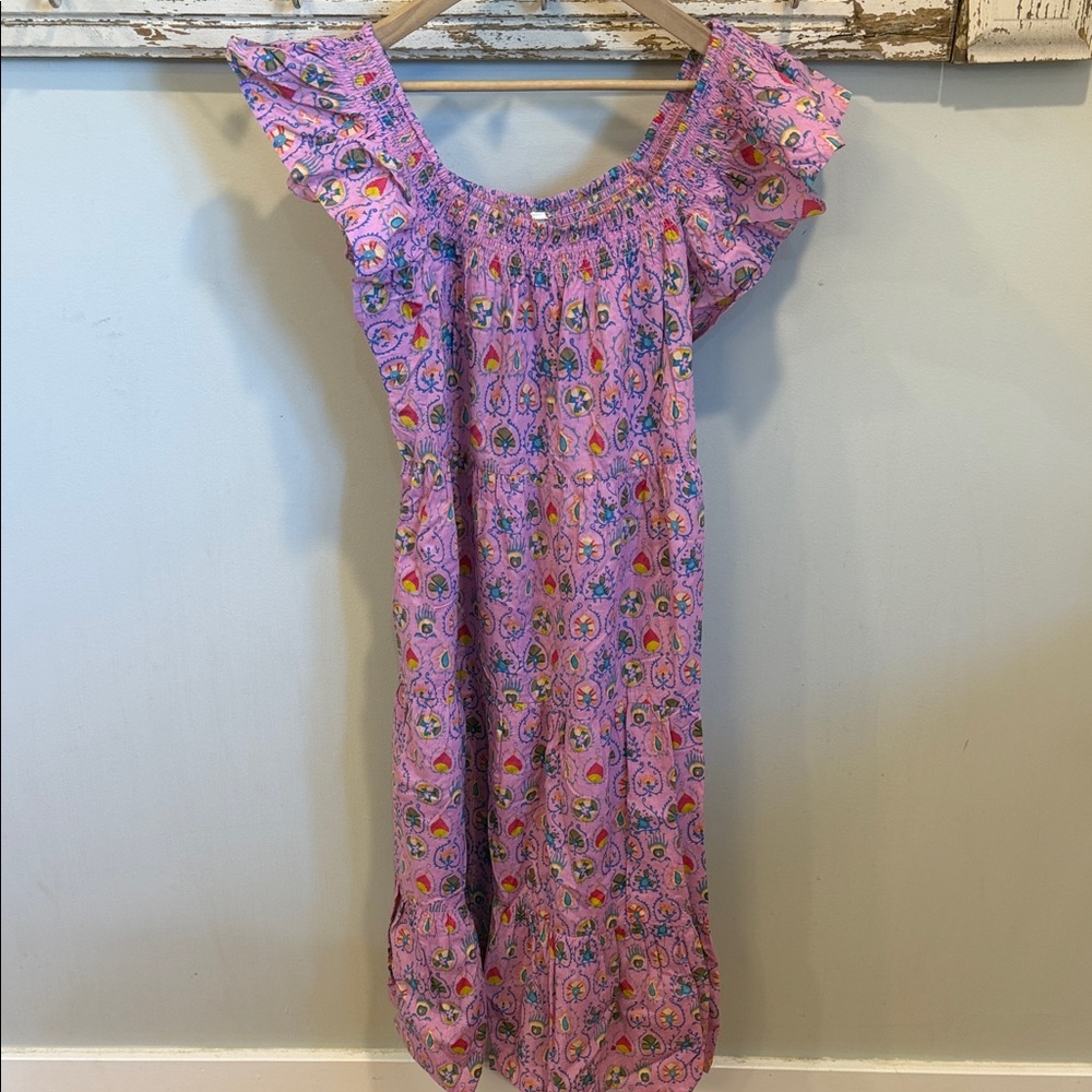 Anthropologie Uncle Frank Tiered‎ Smocked MIDI Dress Size Large